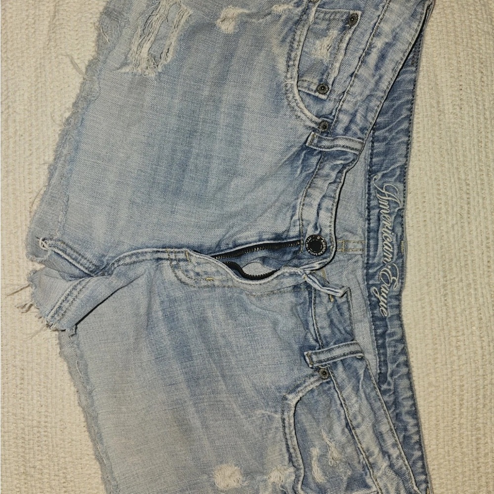 American Eagle Outfitters Distressed Light Blue Boyfriend Jeans